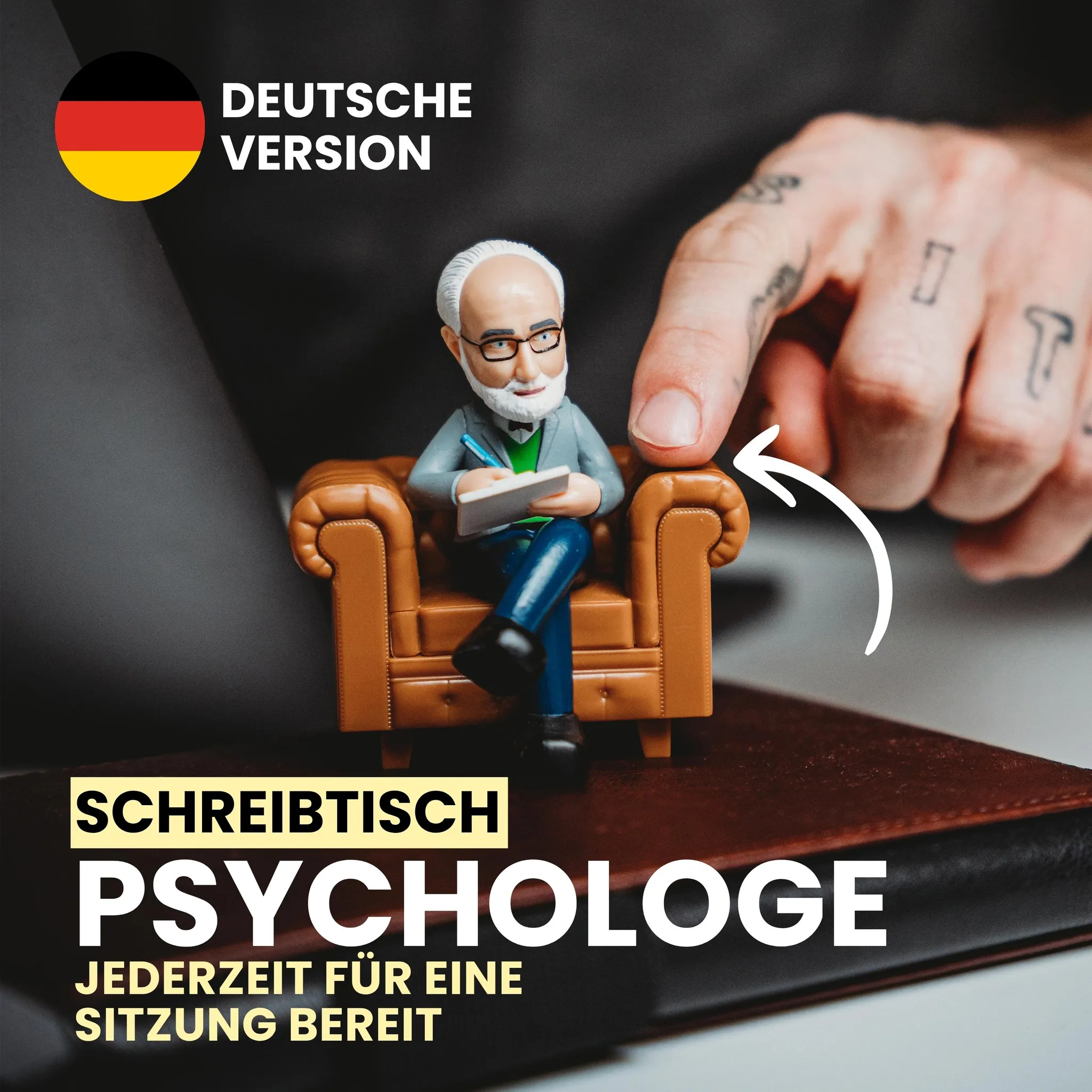 Schreibtisch Psychologe Deutsche Version