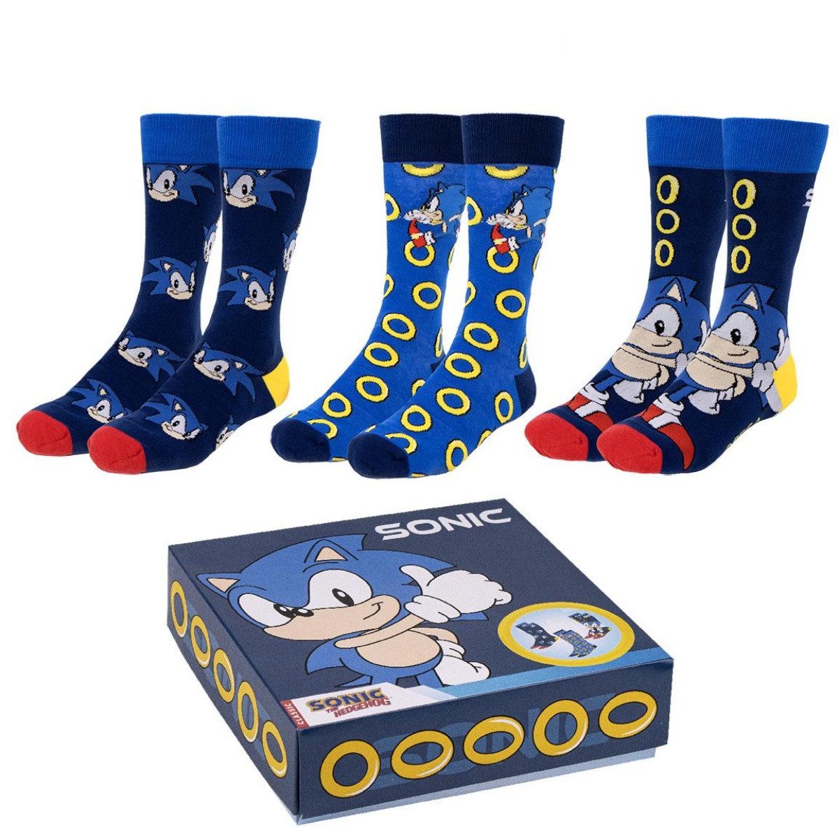 Socken Cerda Sonic the Hedgehog (x3)