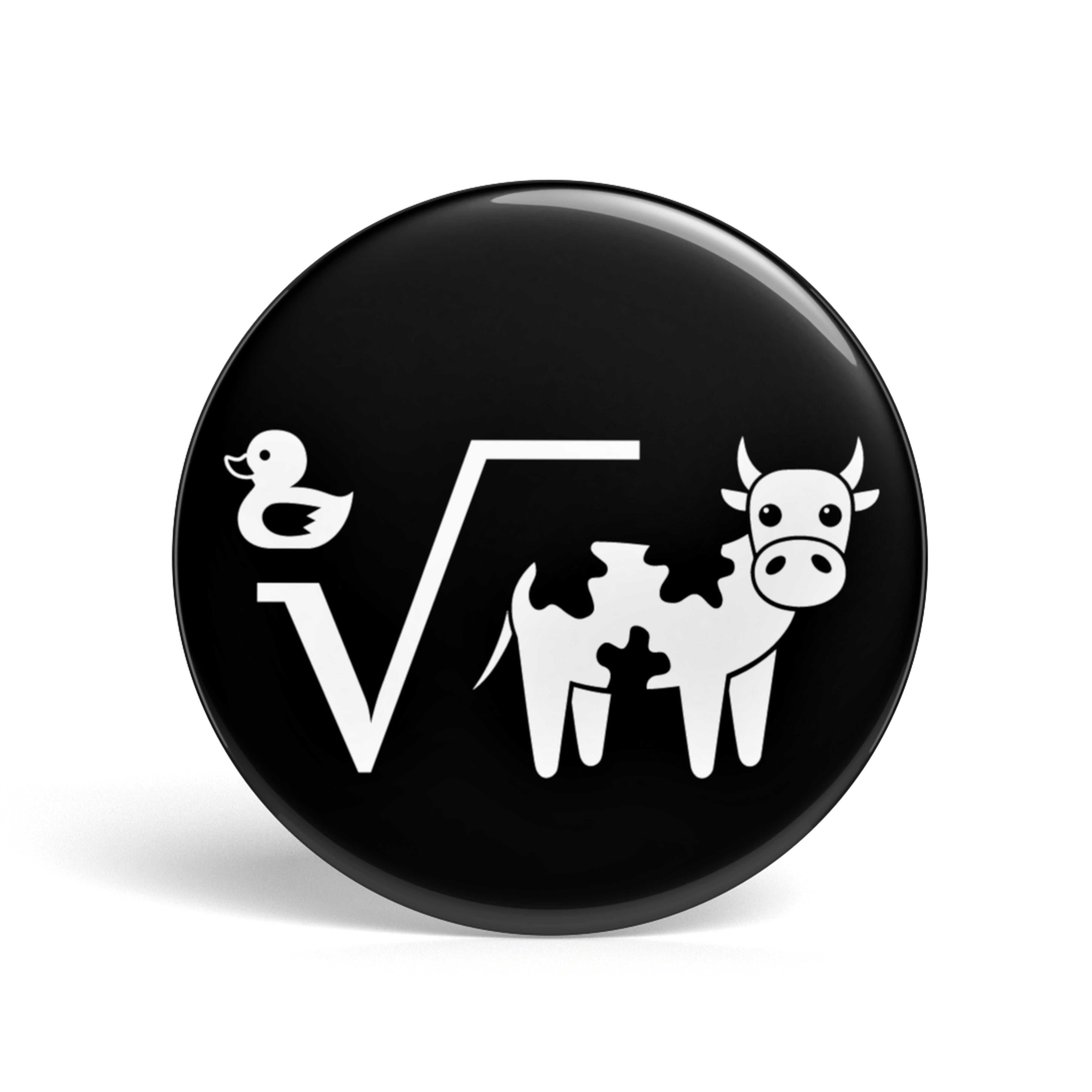 getDigital Geek Button Ente Wurzel Aus Kuh , 1 Button