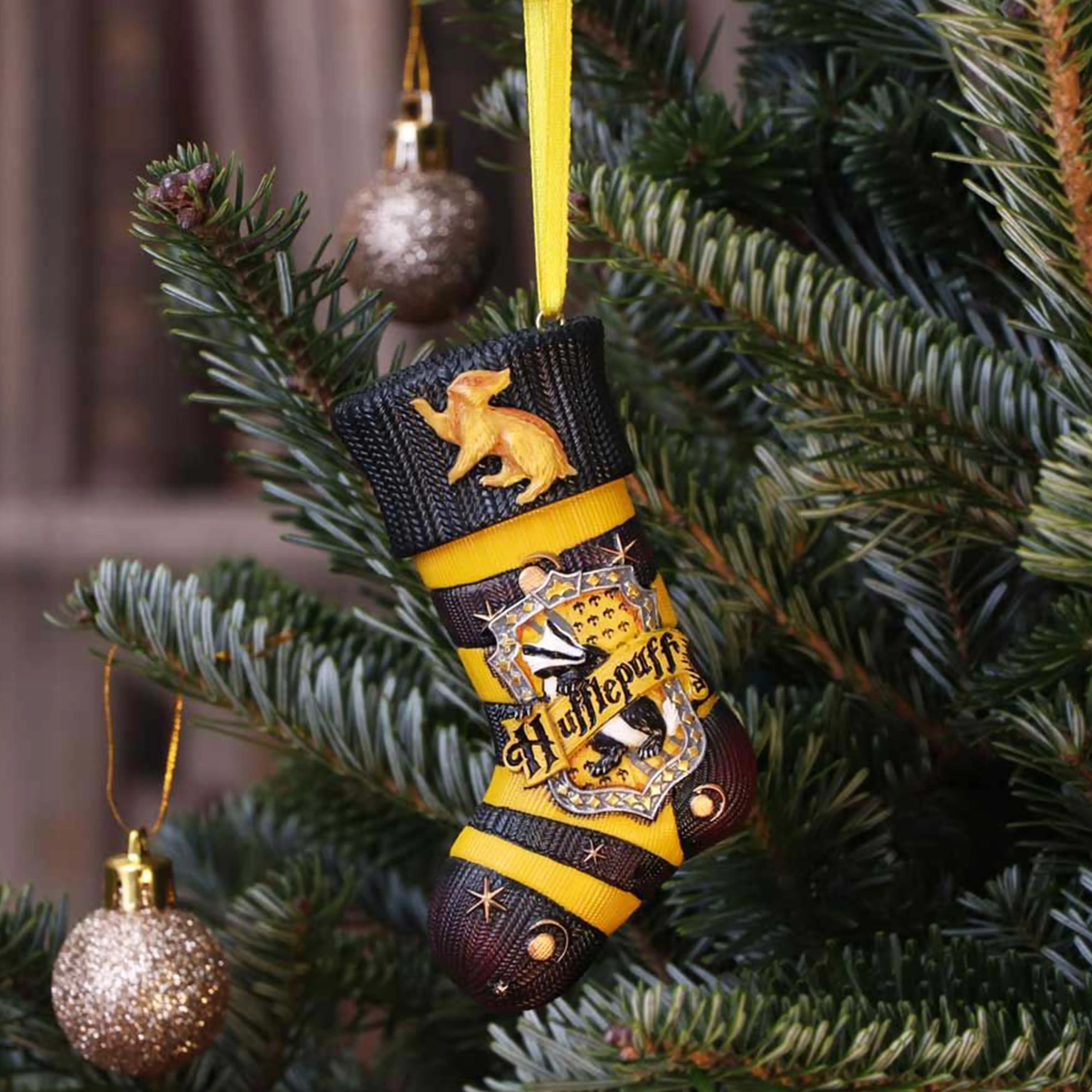 Harry Potter Christbaumschmuck : Hufflepuff Weihnachtsstrumpf