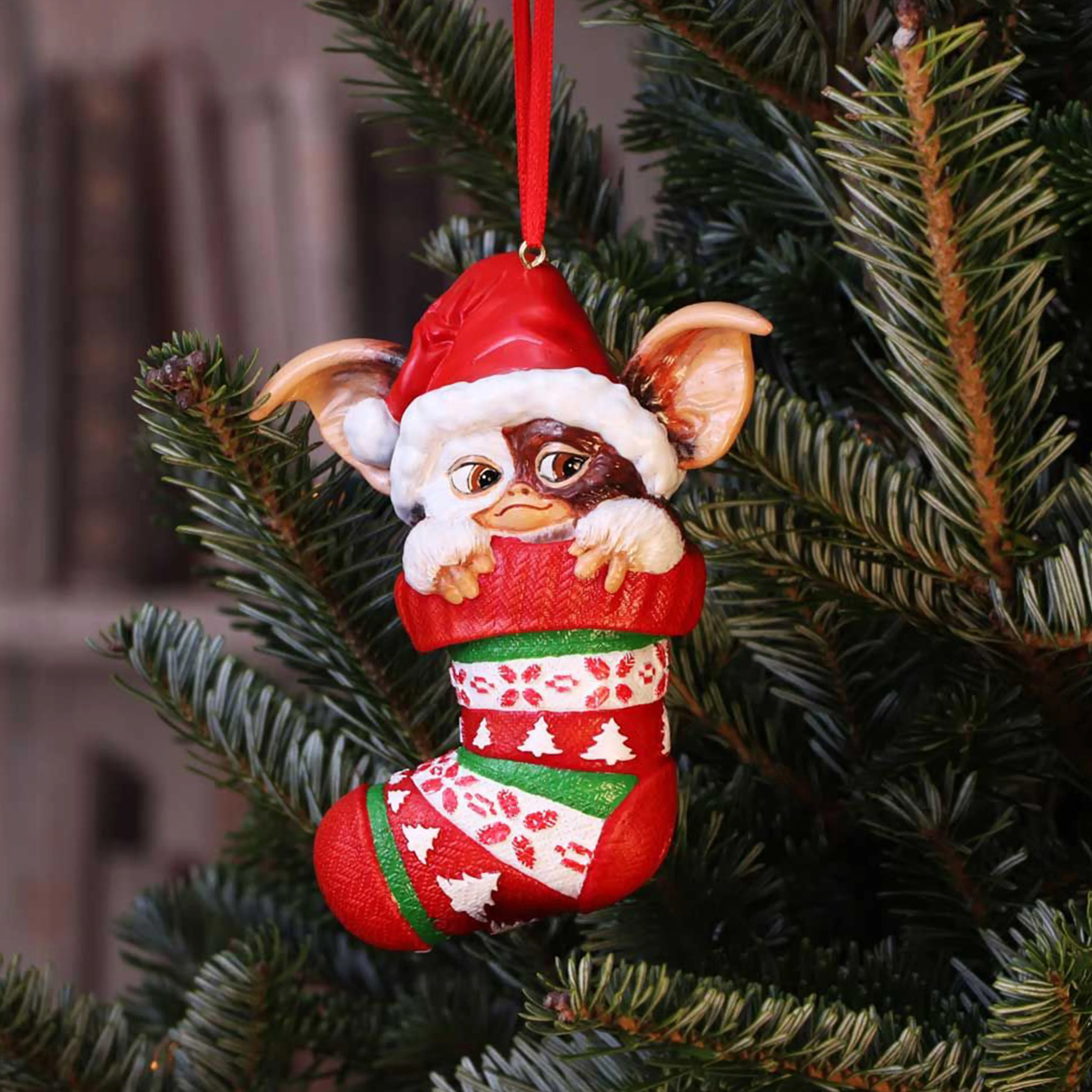 Gremlins Christbaumschmuck : Gizmo im Weihnachtsstrumpf