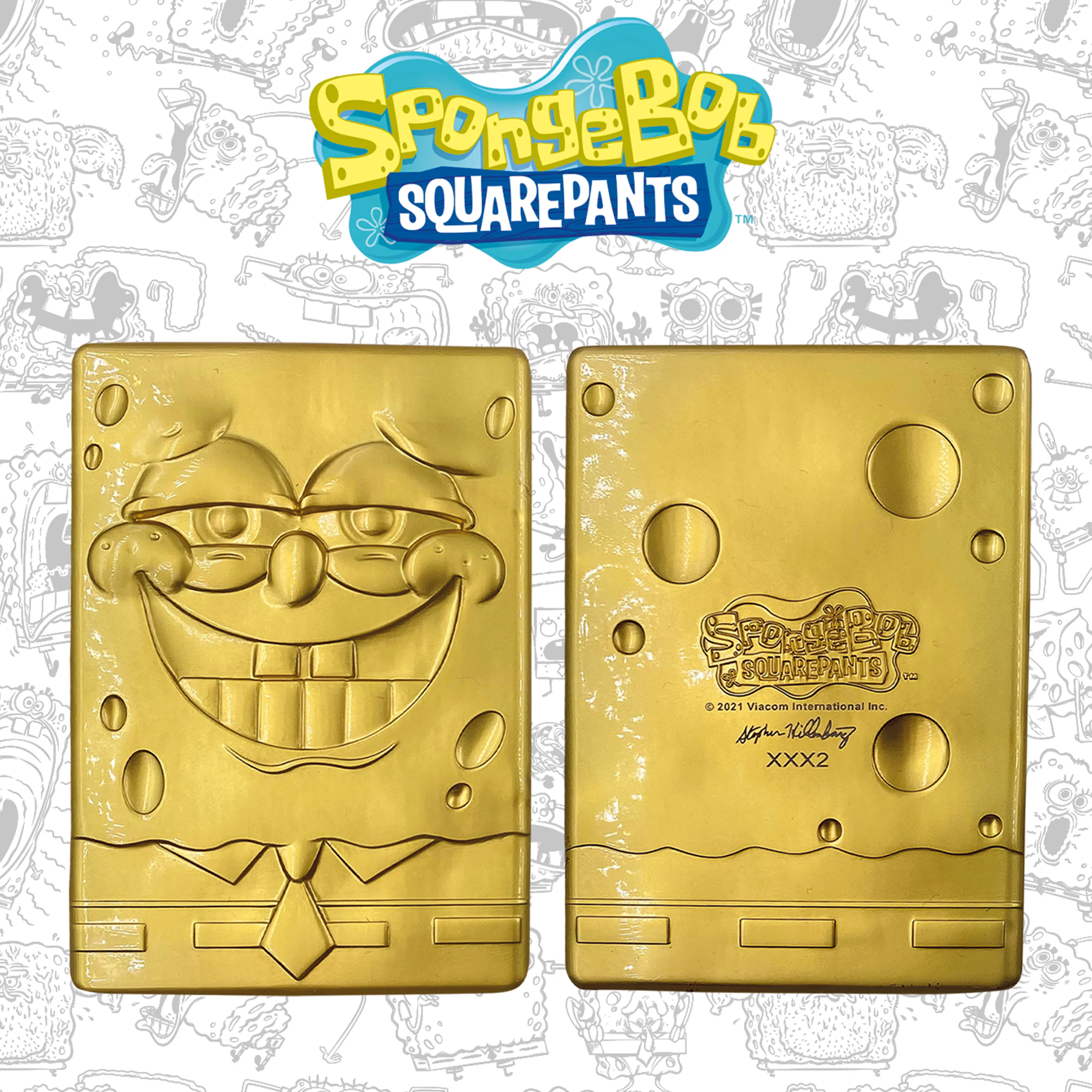 SpongeBob Schwammkopf 24K vergoldetes Sammlerstück in limitierter Auflage