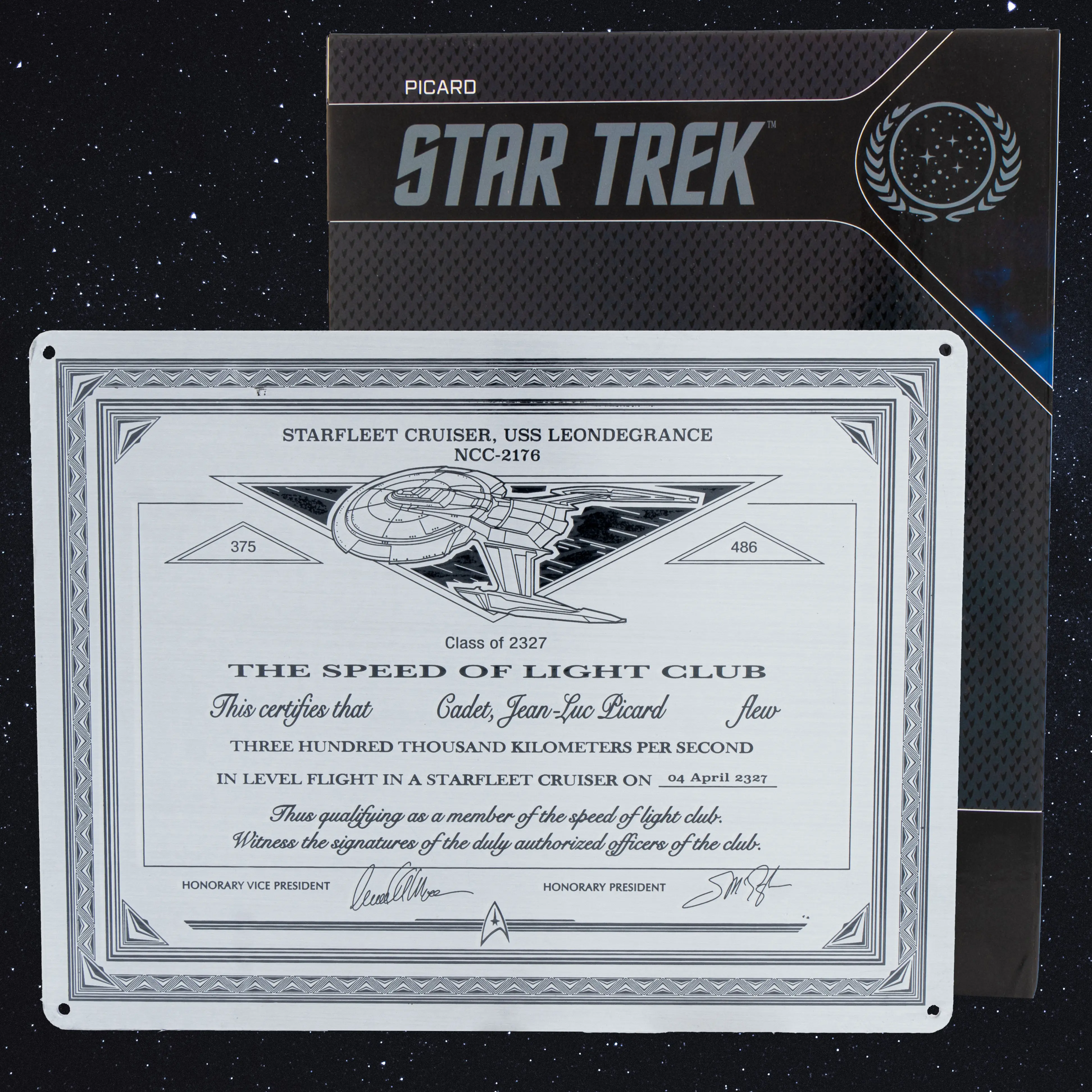 Star Trek Picard Speed of Light Club Plakette