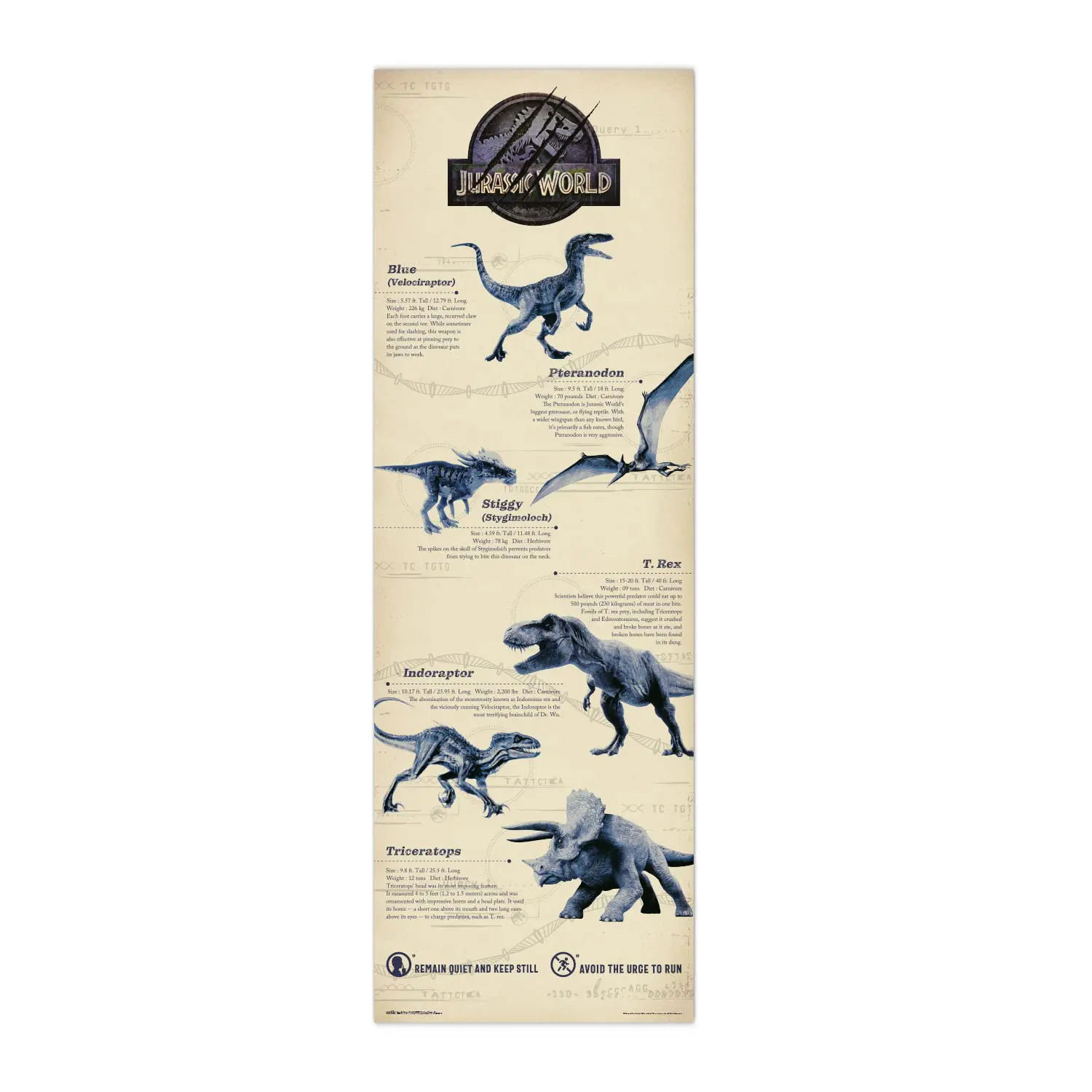 Jurassic World Poster: Dinosaurier