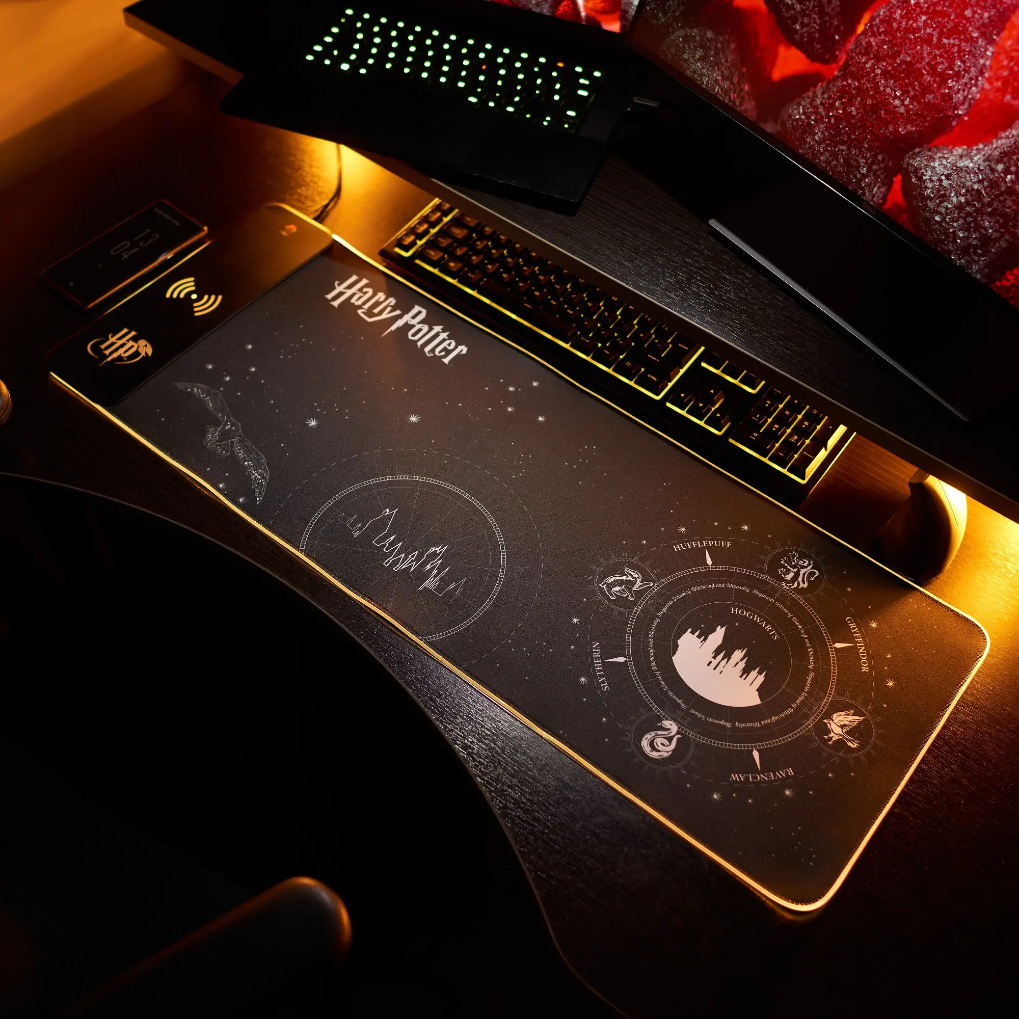 Harry Potter XL Gamer-Mauspad mit Kontaktlosem Ladegerät