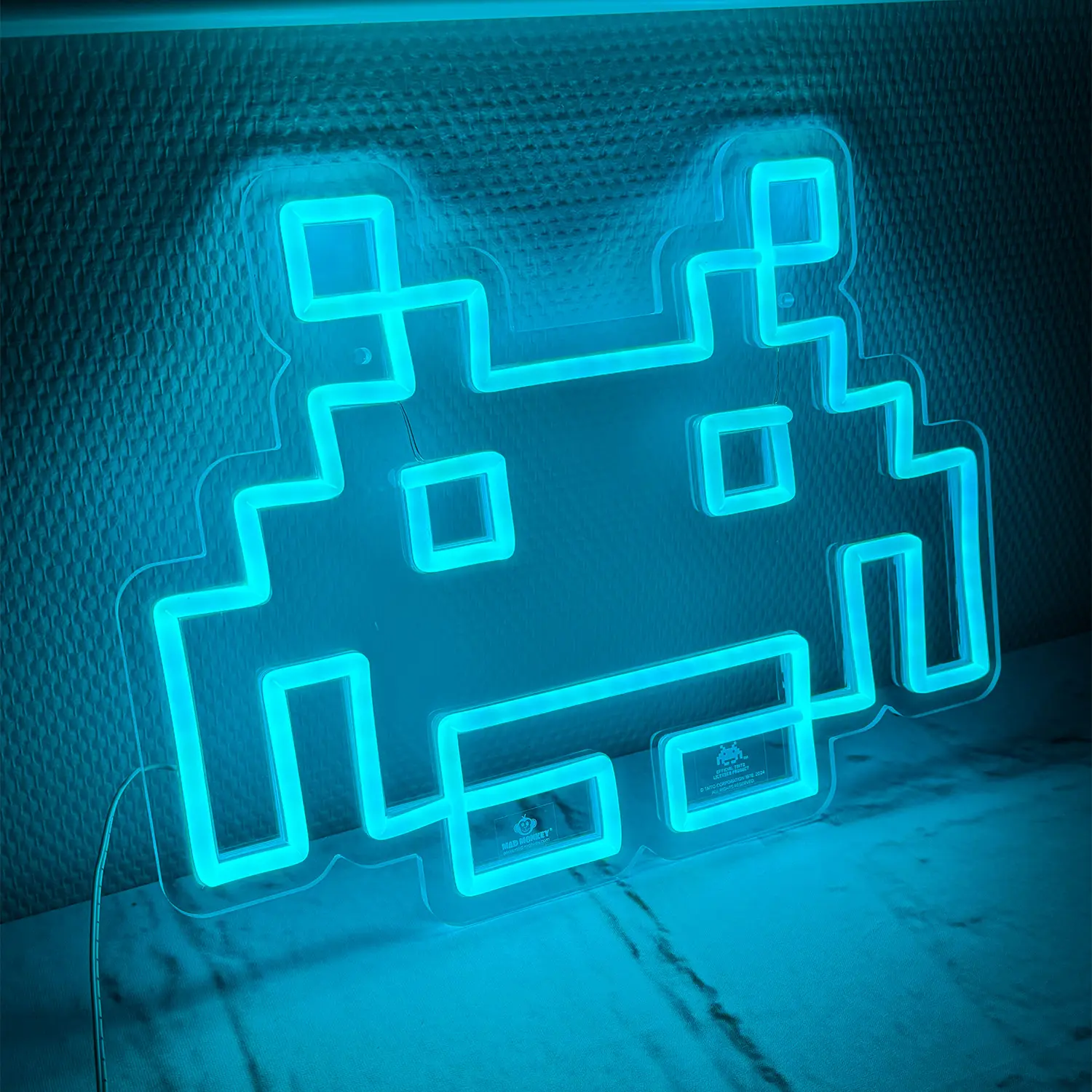 Mad Monkey Space Invaders Neon Logo Lampe