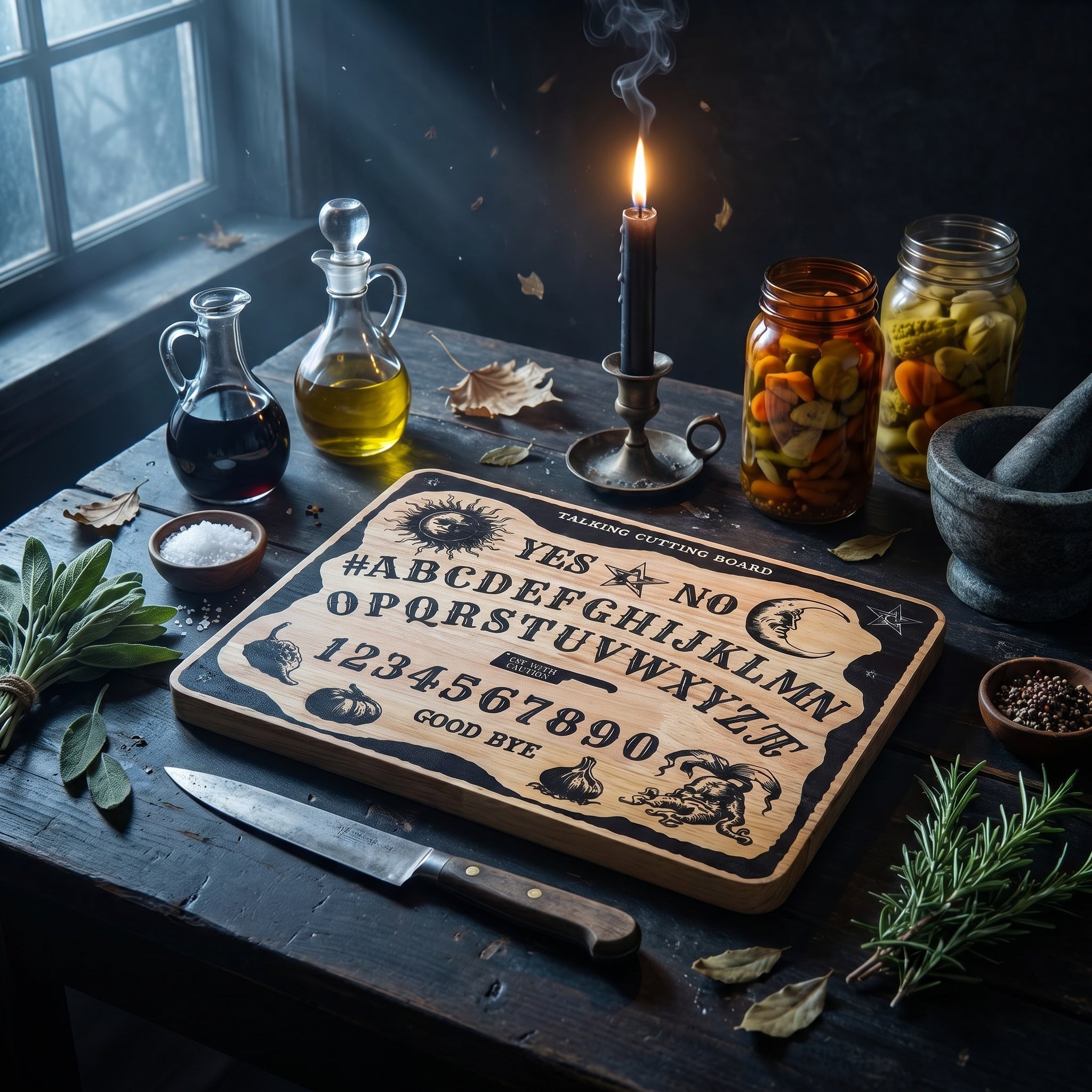Ouija Schneidebrett aus Holz