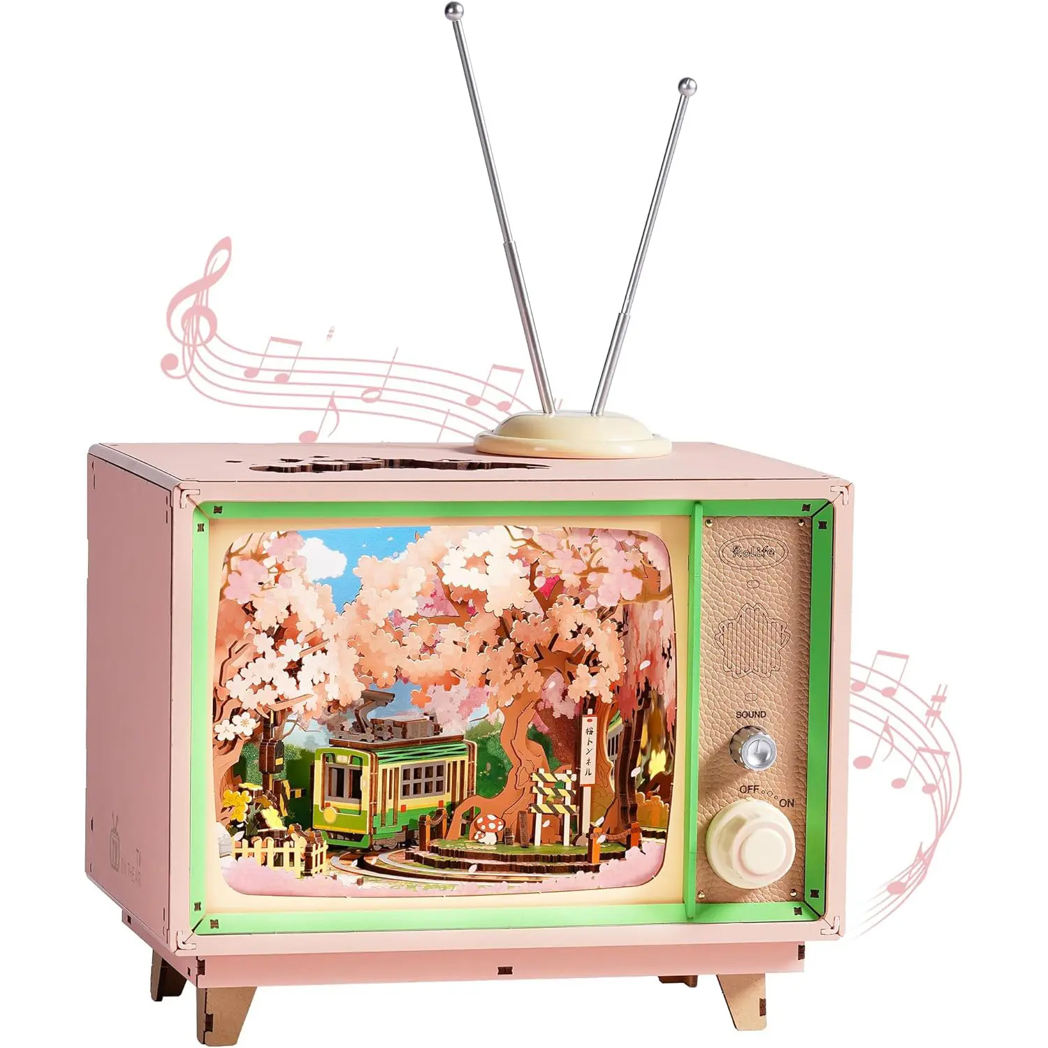 Sakura Traumtour Retro TV Spieluhr Holzbausatz