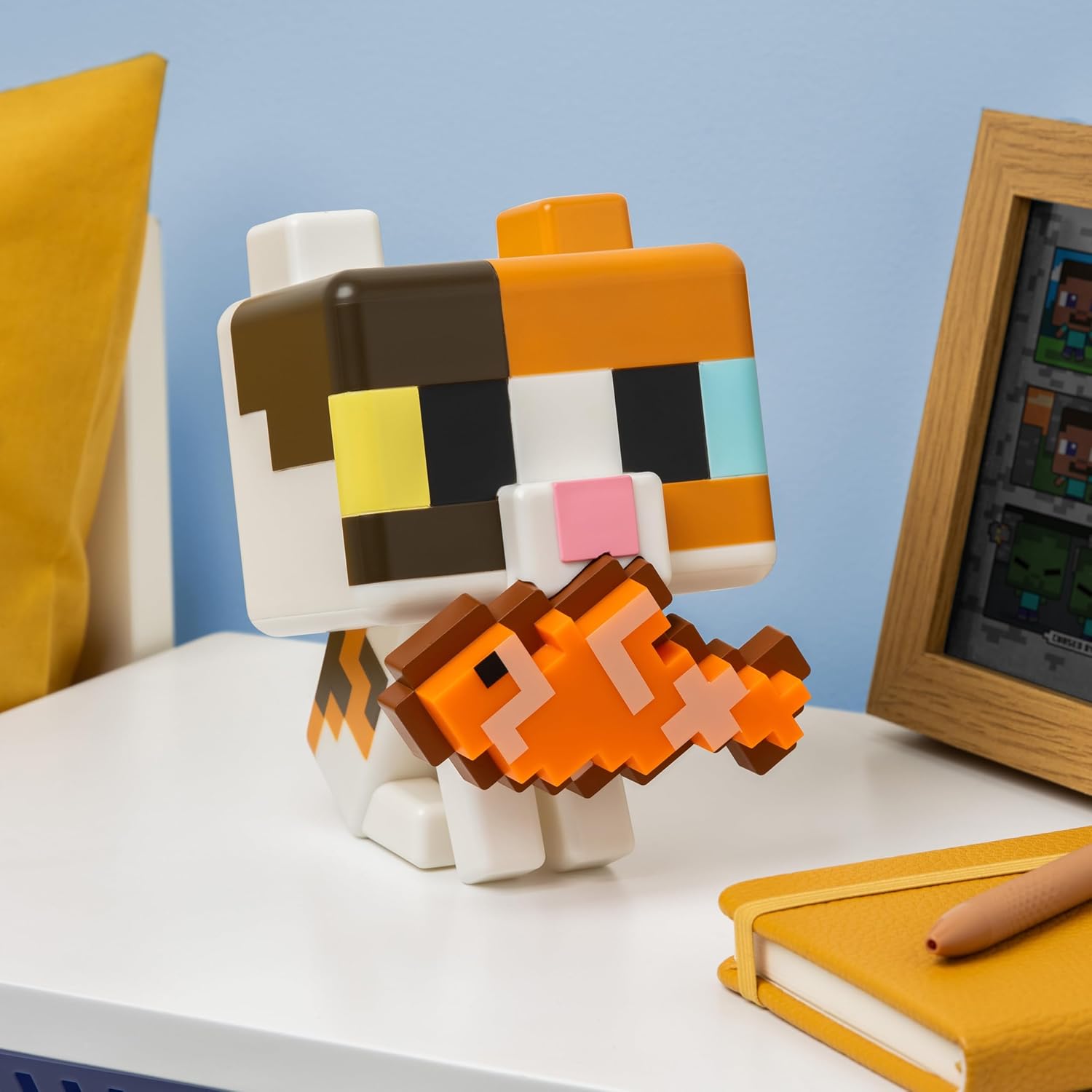 Minecraft Katze GloBuddies 3D Farbwechsel Lampe