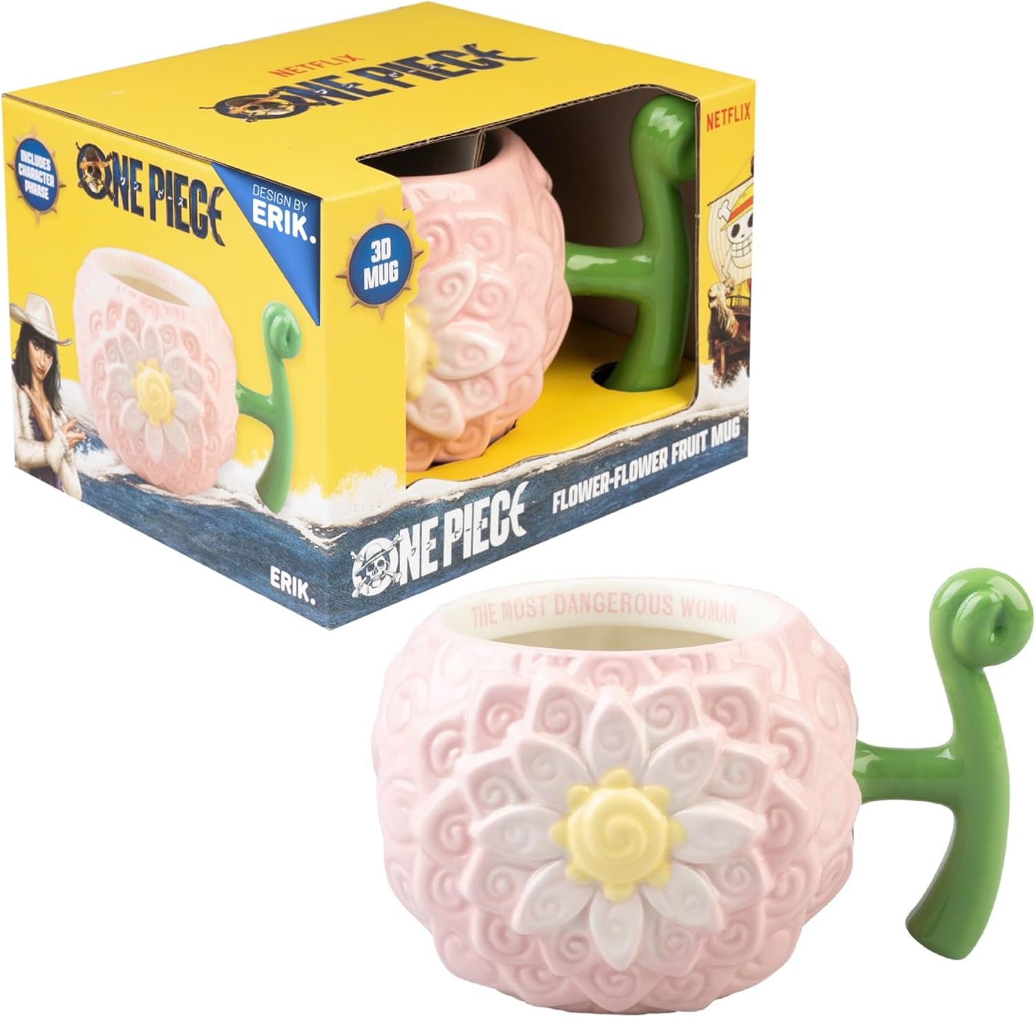 Grupo Erik One Piece Nico Robin Flower Frucht 3D Tasse