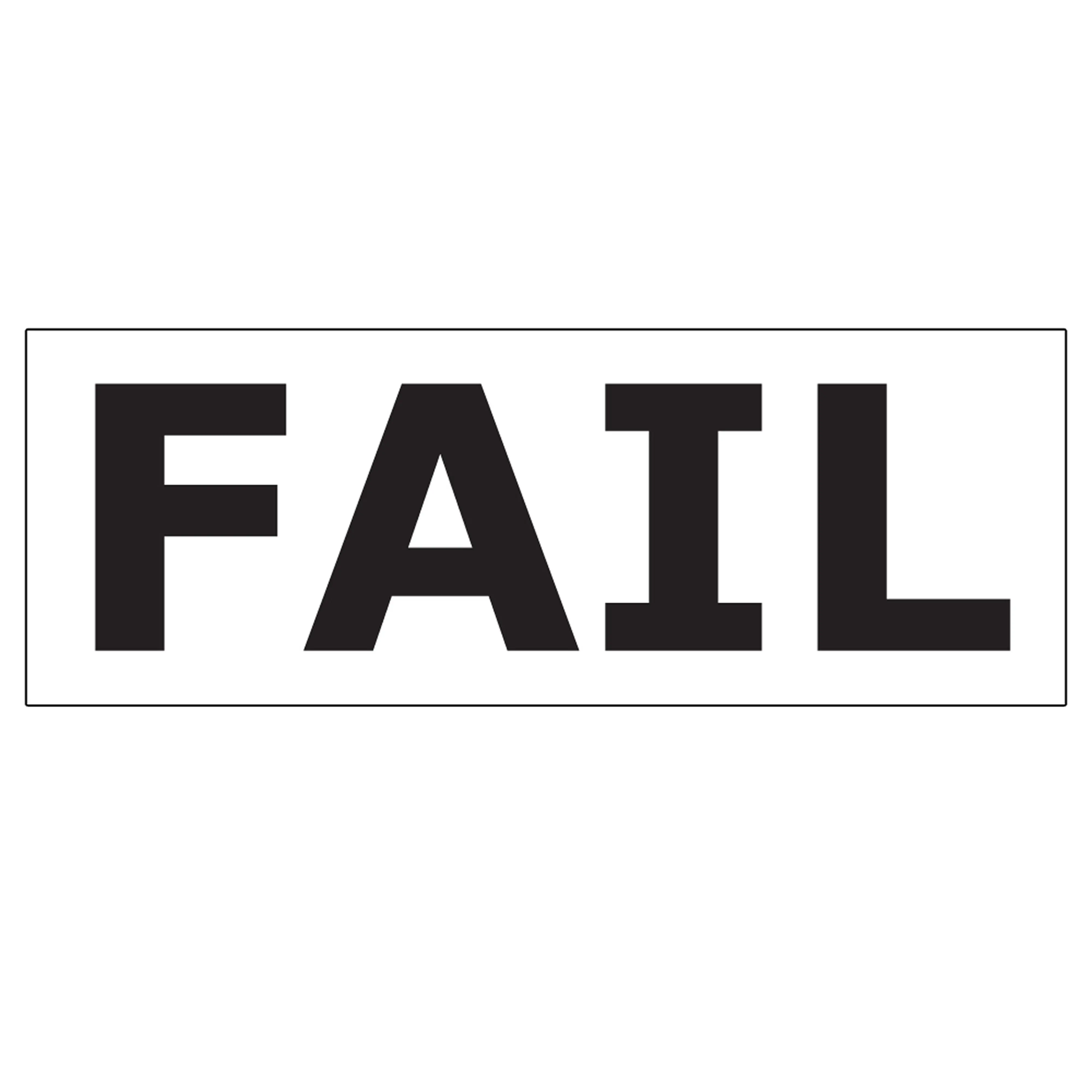 Aufkleber, Fail