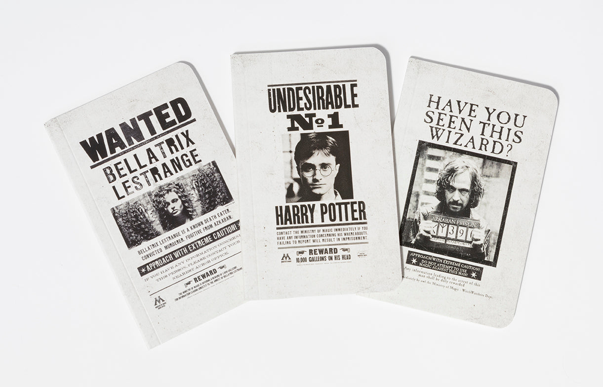 Harry Potter Wanted Notizbuch 3er Set